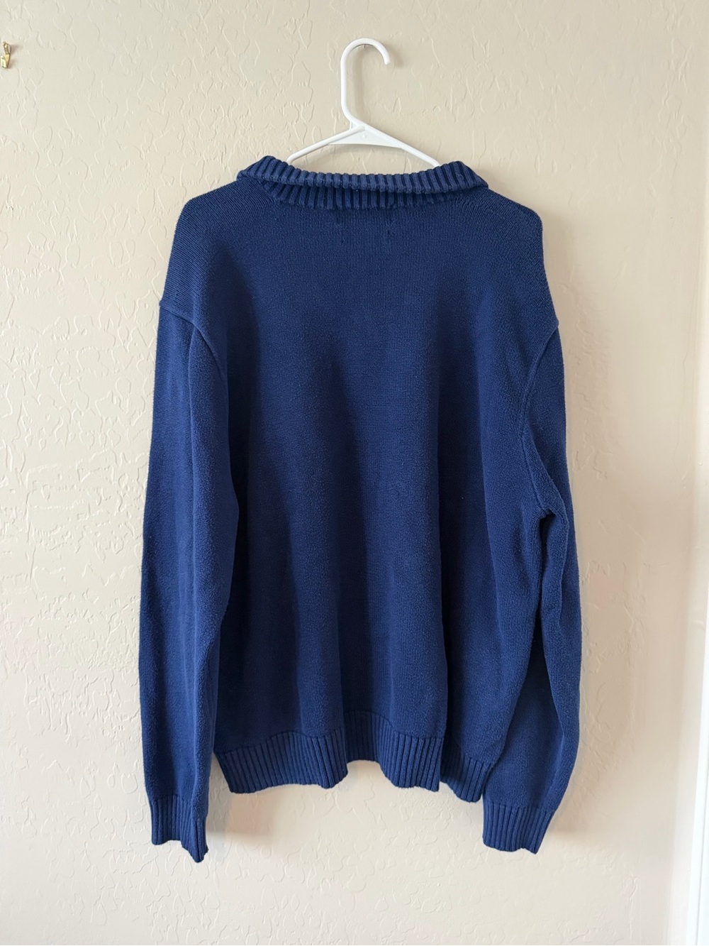 Polo knit by Ralph Lauren Men's Navy Quarter-Zip Sweater size XXL fits XL - Picture 4 of 4